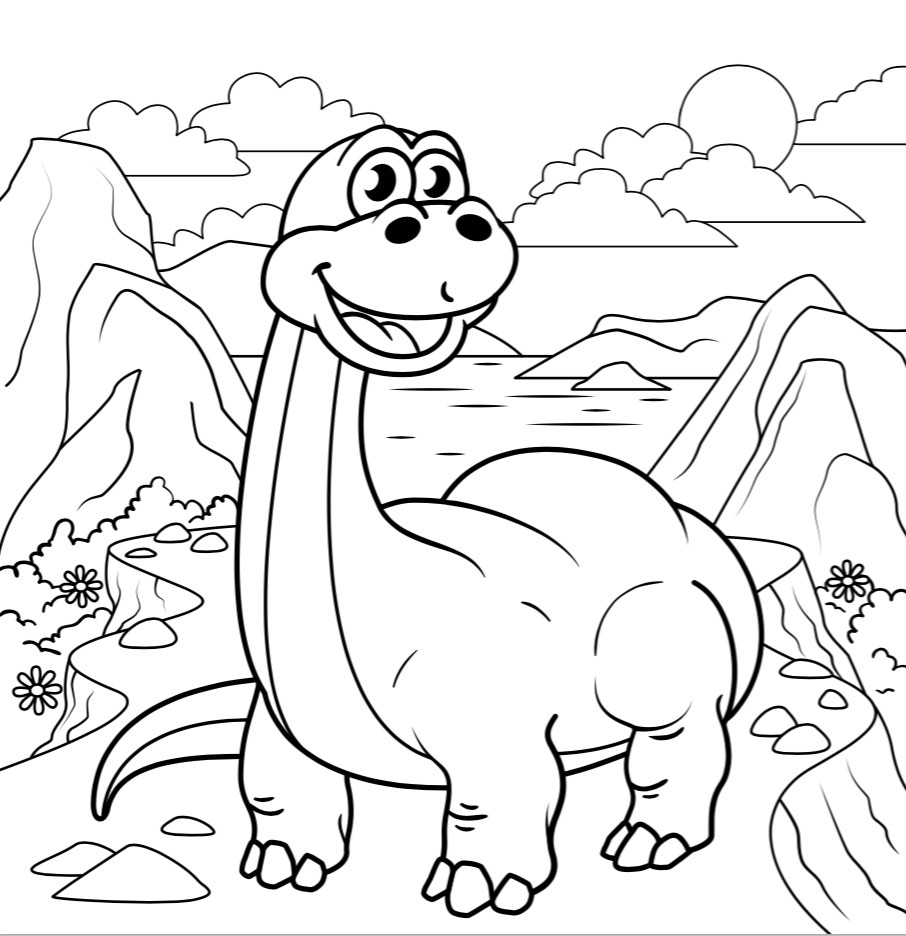 Динозавры для раскрашивания детям