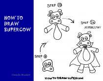how to draw super cow