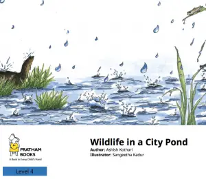 wildlife in a city pond - conservation picture book