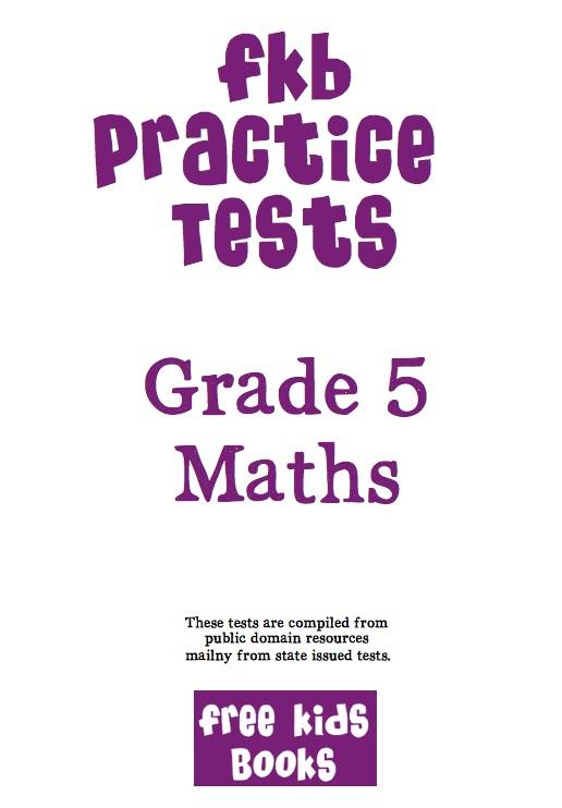 5th grade mathematics practice test