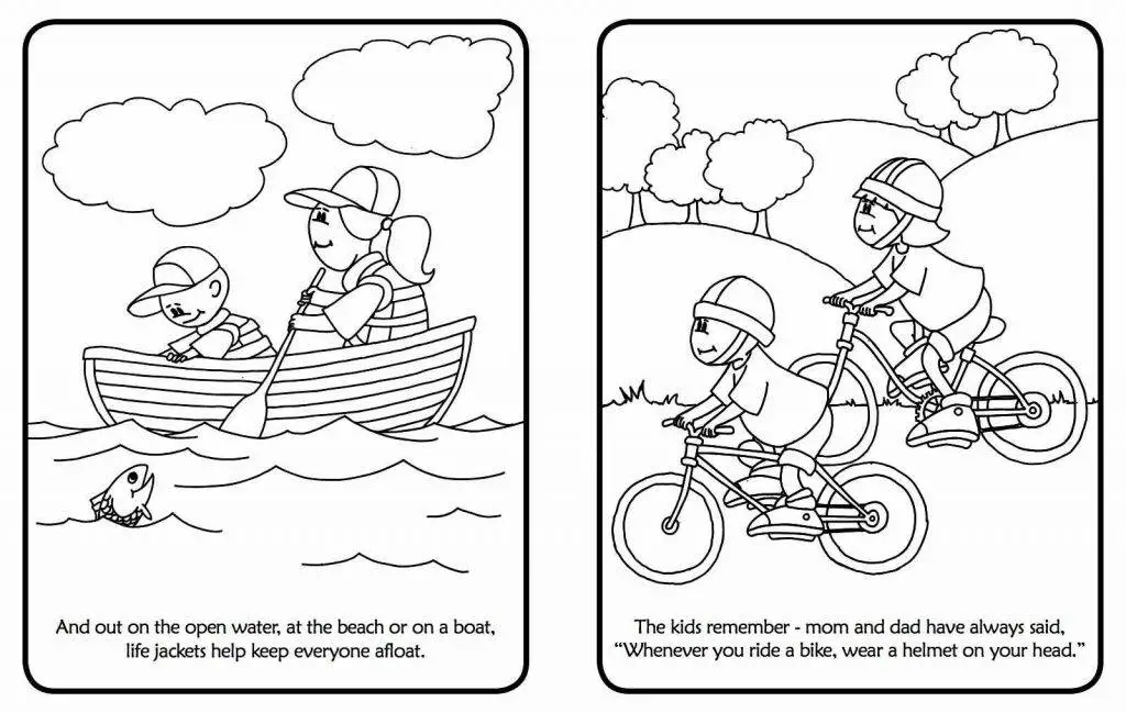 color me safe colouring book