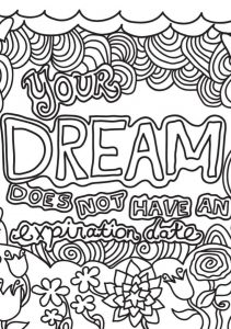 inspirational messages colouring pages