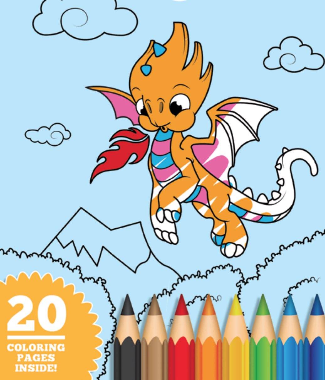 dragon colouring book
