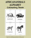 african animal alphabet colouring