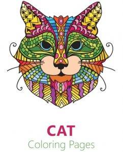 cat colouring book young adults