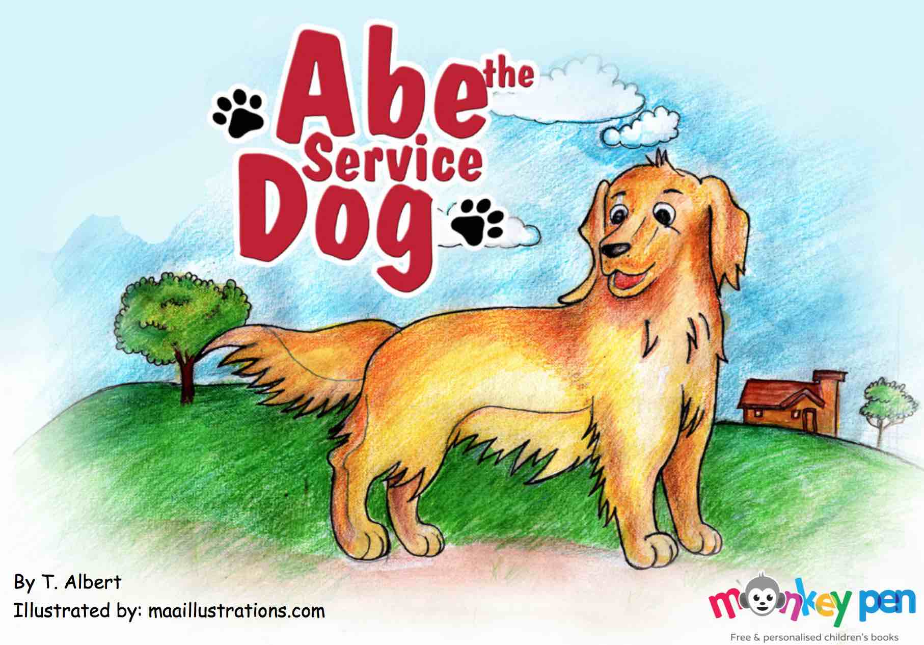 Abe the Service Dog - Monkey Pen - Free Kids Books