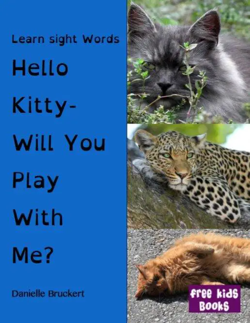 hello kitty sight words free children's book cover