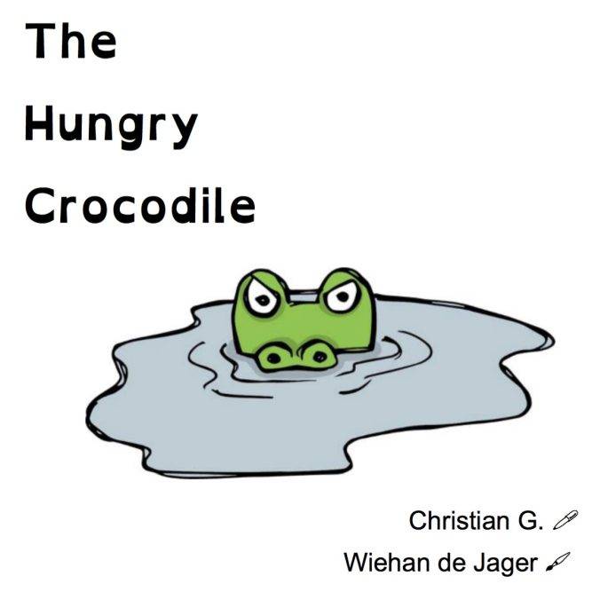 Hungry Crocodile, early reader free children's story book cover