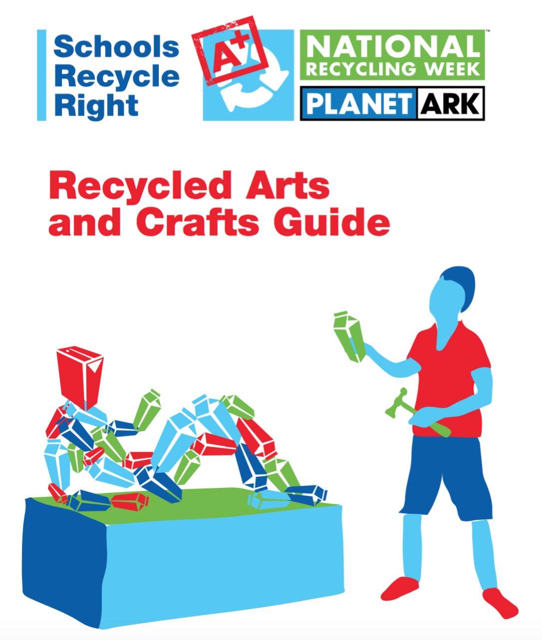 Recycling Arts and Crafts free public domain children's e-book by Planet Ark Cover