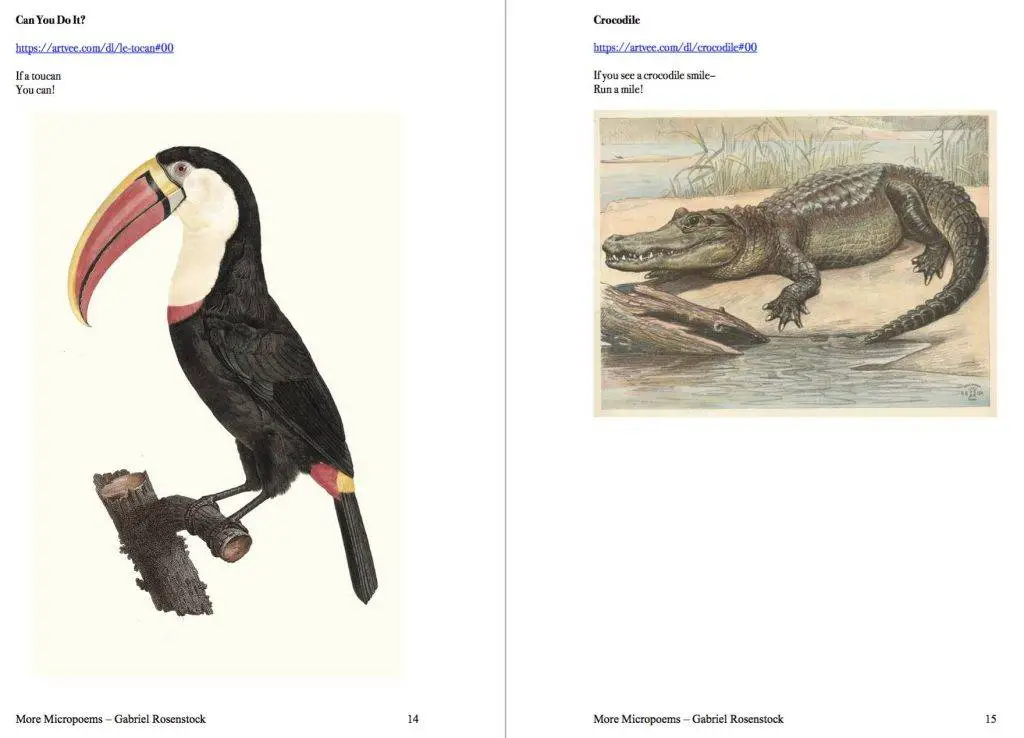 free poetry ebook - micropoems page