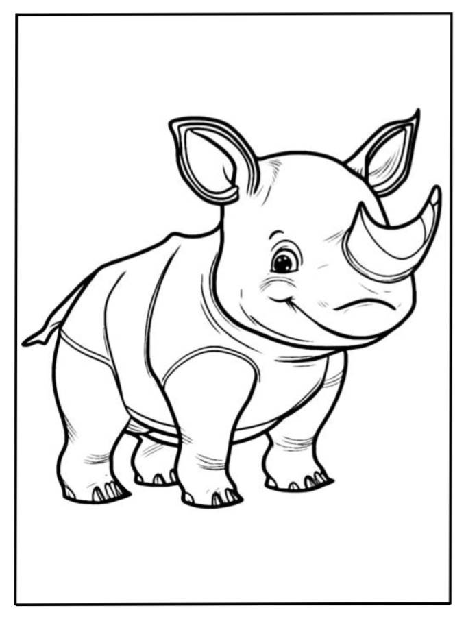 free Easy funny animals colouring ebook page