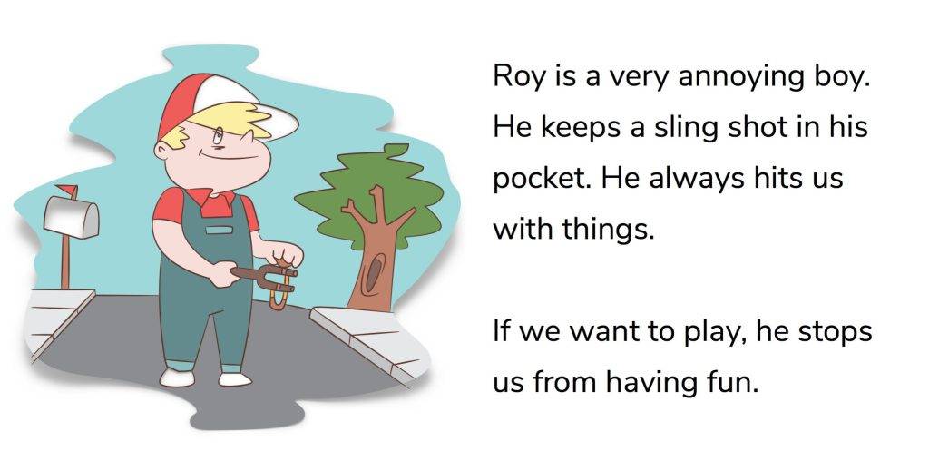 Free children's ebook early reader about bullying page