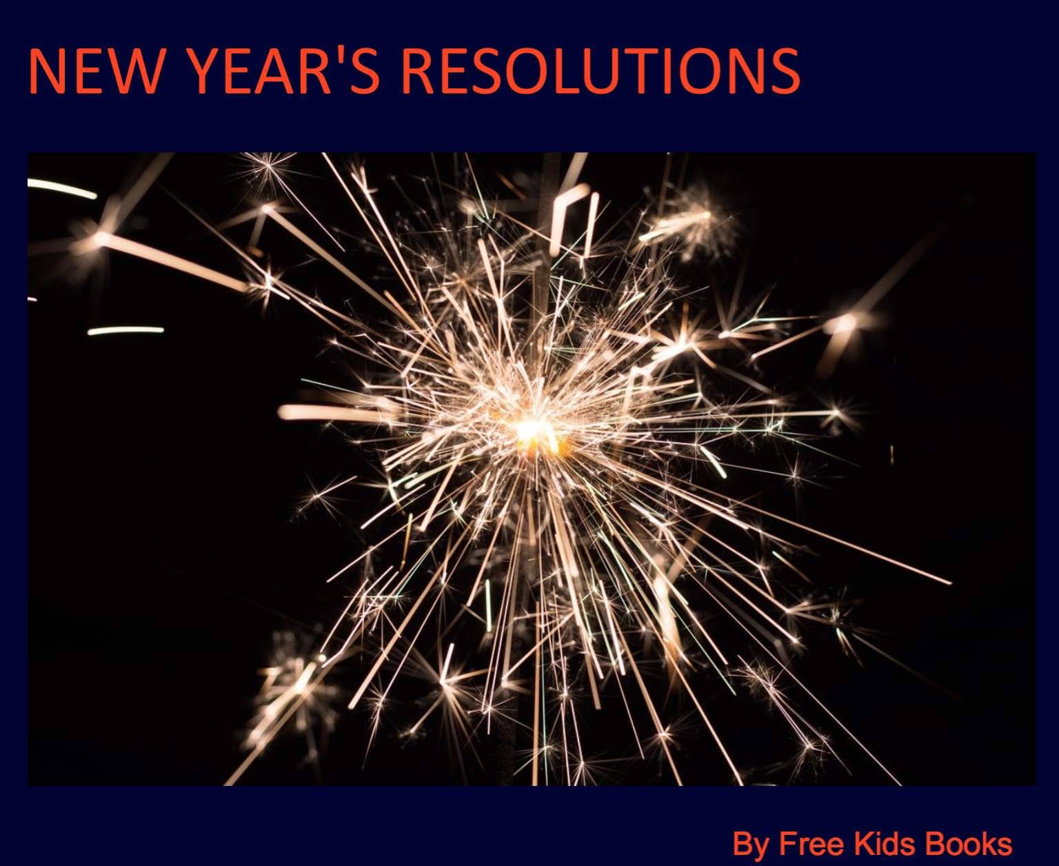 New Years resolution free ebook and workbook for kids sample cover