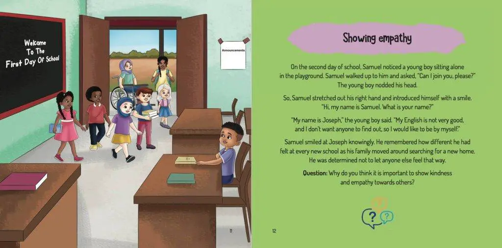 Free children's ebook about displacement page