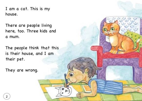 Free children's ebook The Cat's House decodable reader page