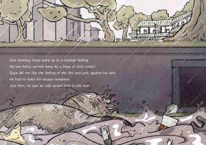 Free children's ebook about a komodo dragon page