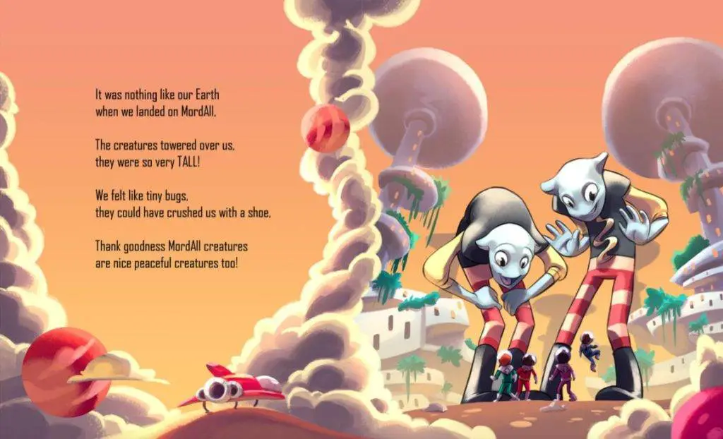 Free children's ebook rhyming space adventure page